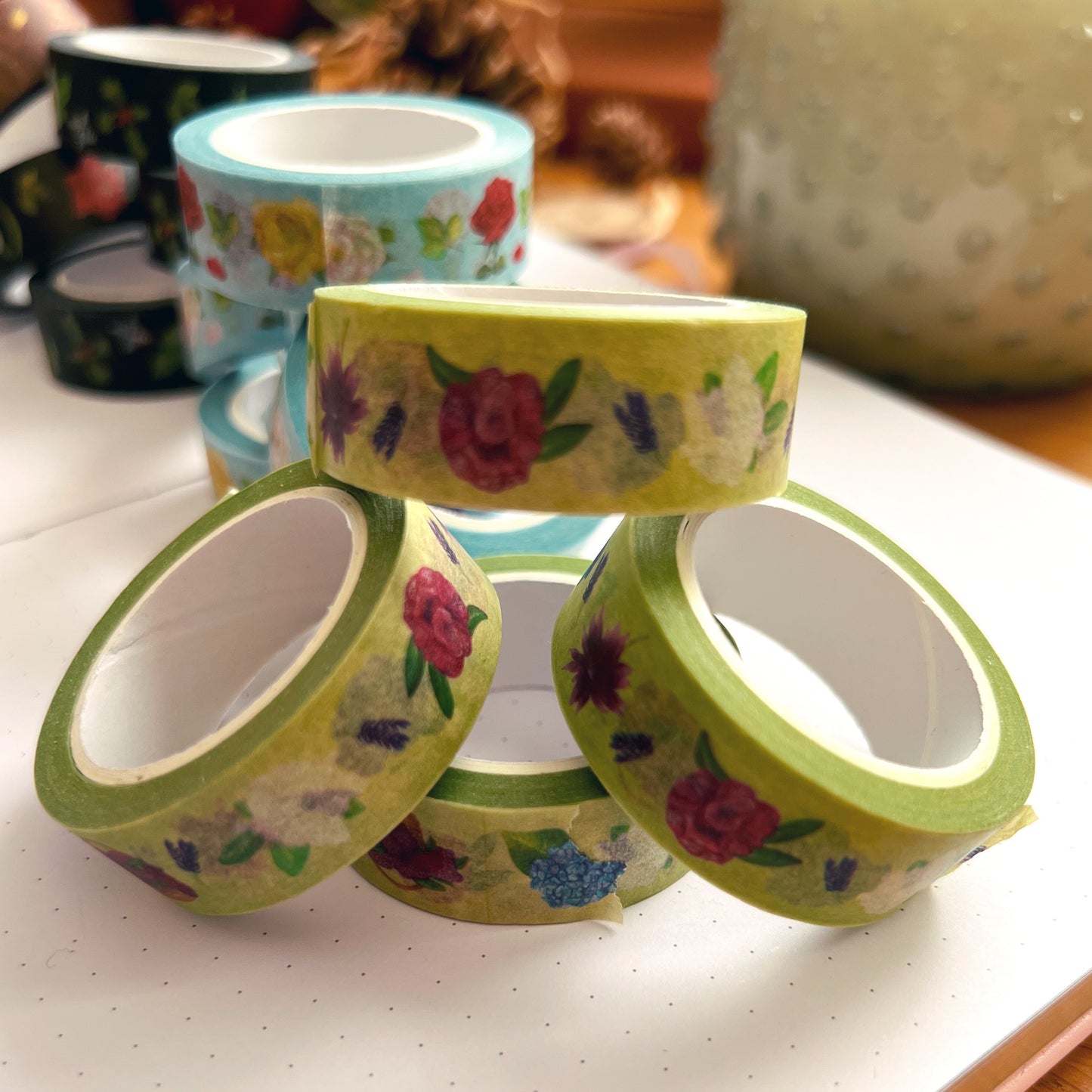 Summer Stroll Botanical Washi Tape | Decorative Craft Tape