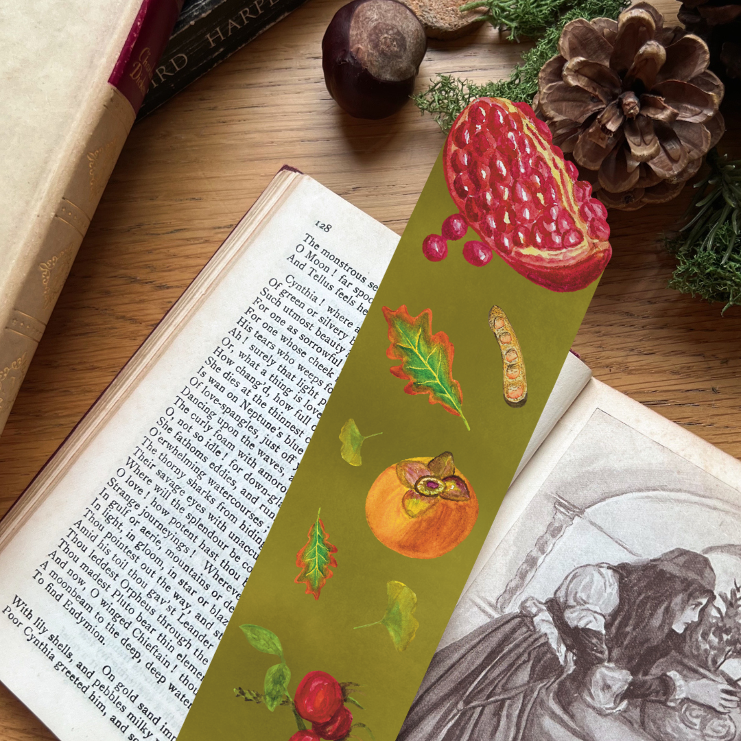 Woodland Walk Moss | Fruit Botanical Bookmark | Nature Inspired