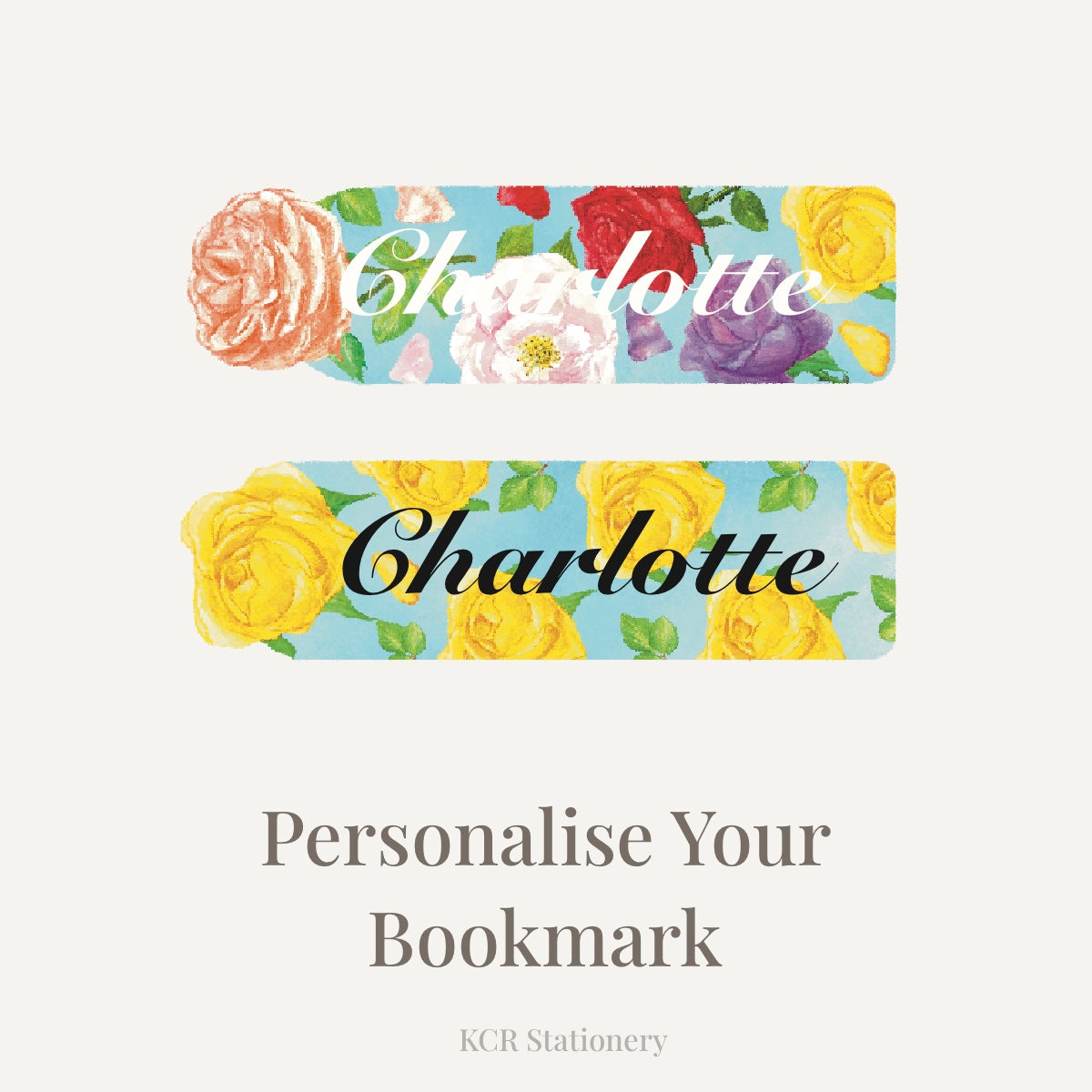 Red Rose Garden Botanical Bookmark | Nature Inspired