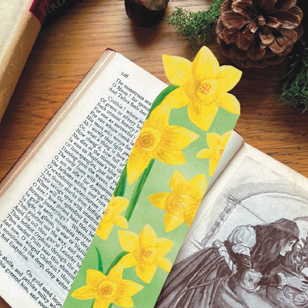 Daffodil Botanical Bookmark | Nature Inspired