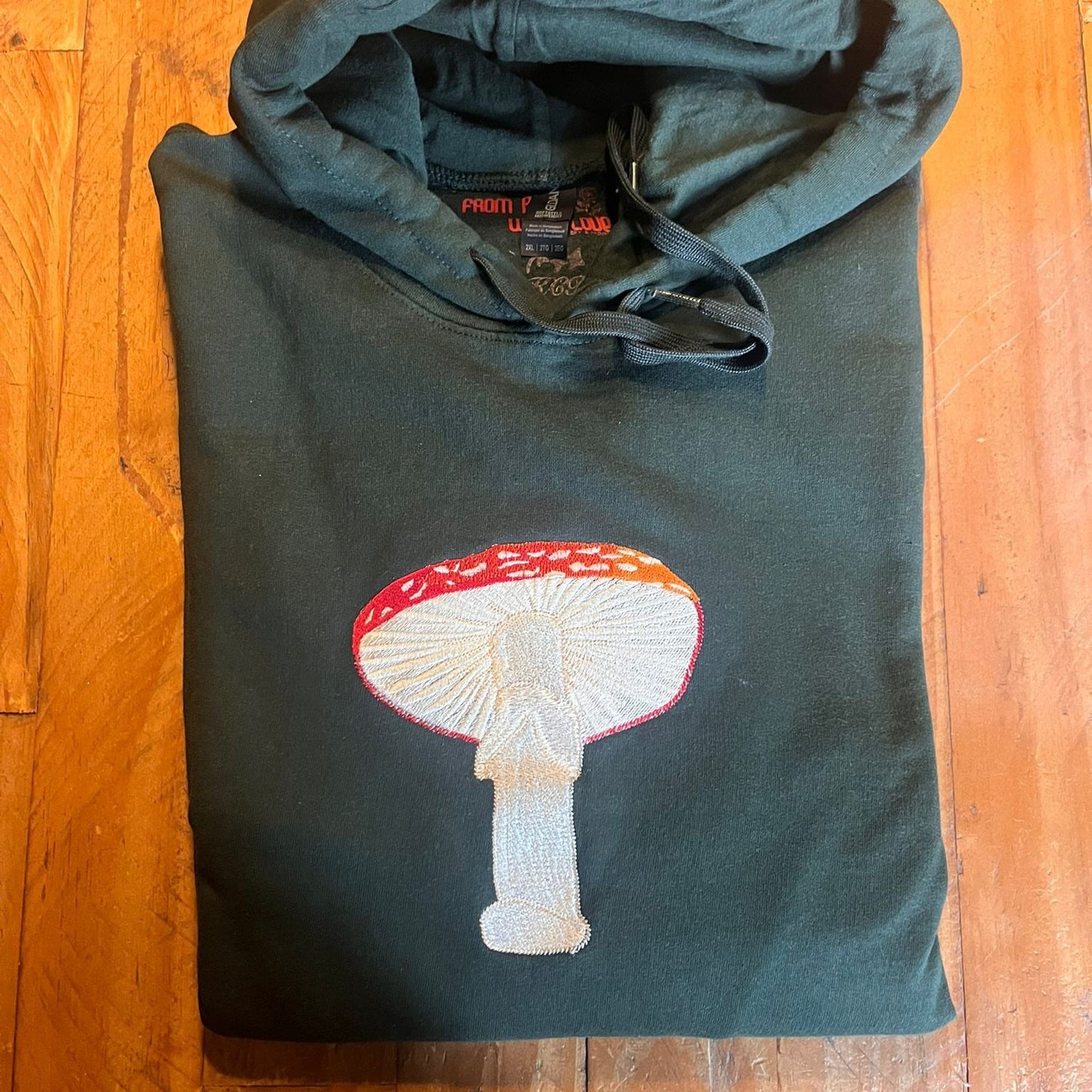 Forest Forager’s Mushroom Hoodie| Embroidered Fly Agaric