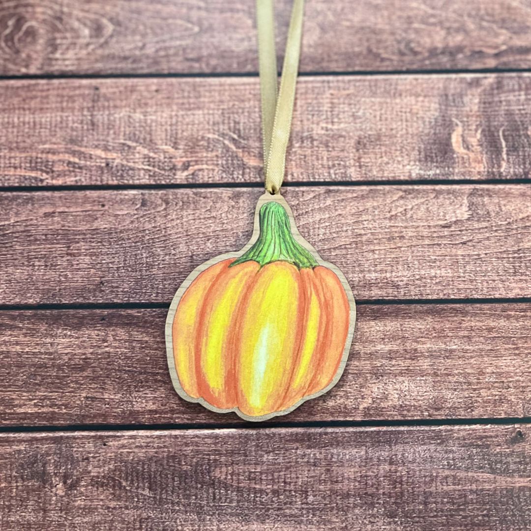Luxury Handmade Pumpkin Wooden Decoration | Eco-Friendly Autumn Ornament
