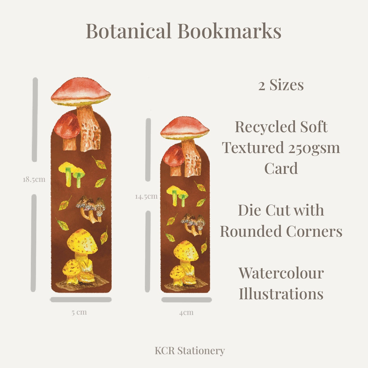 Autumn Seasonal Botanical Bookmark (Soil) | Nature Inspired