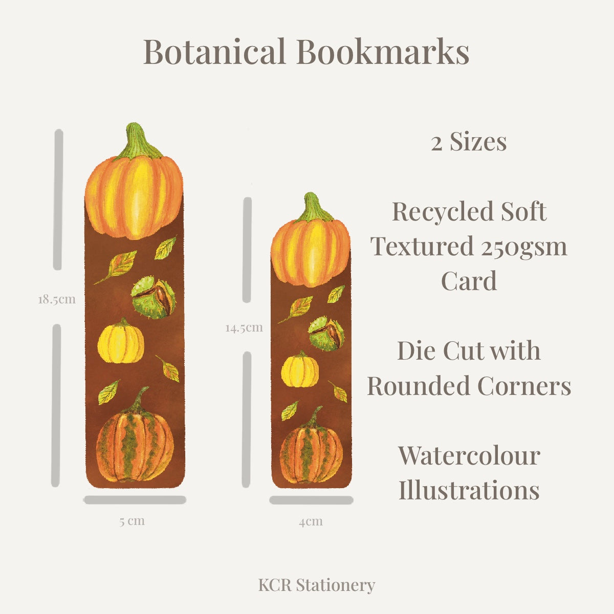 Fall Forage | Pumpkin Botanical Bookmark | Nature Inspired