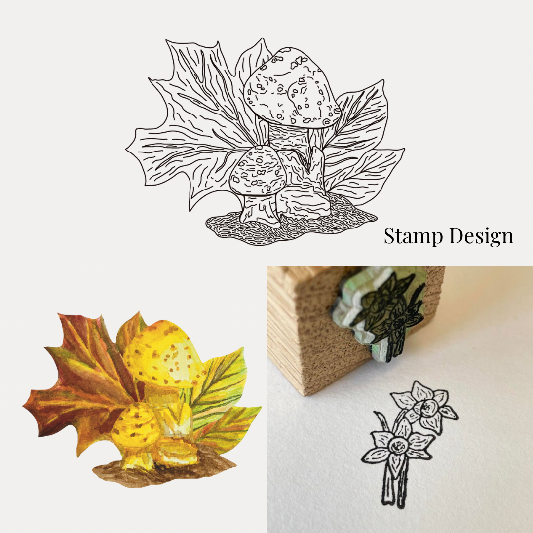 Autumn Seasonal Botanical Stamp