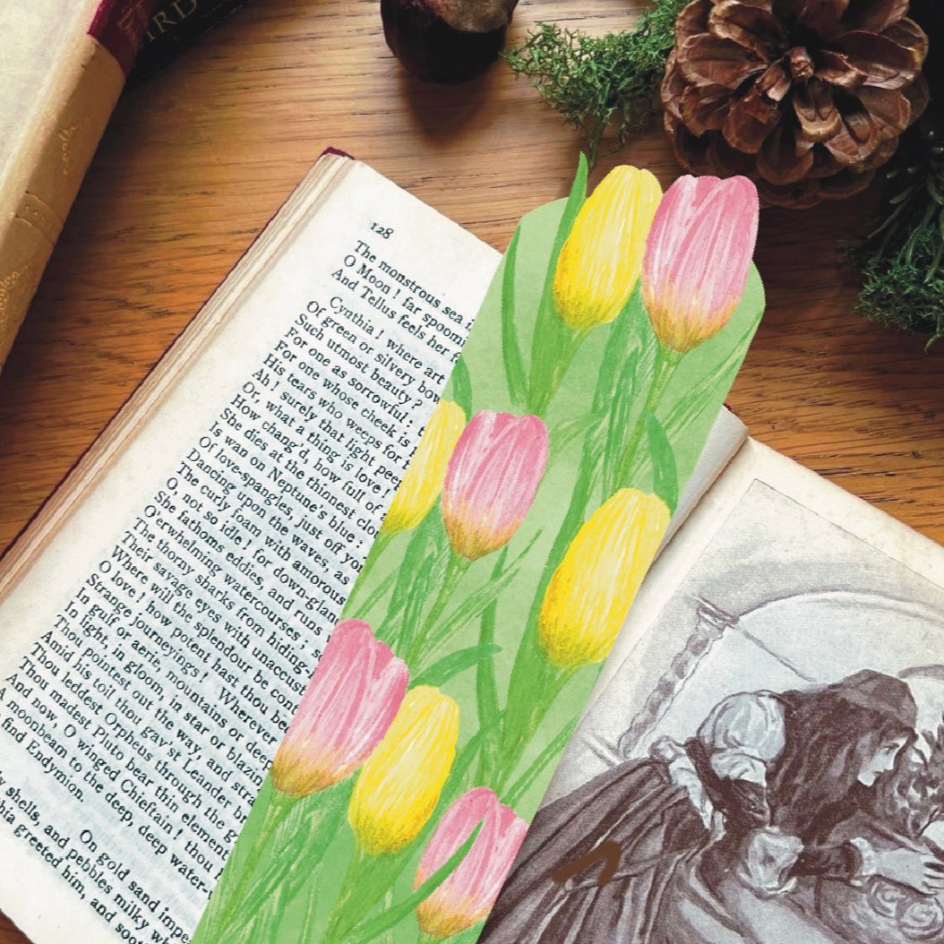 Tulip Botanical Bookmark | Nature Inspired