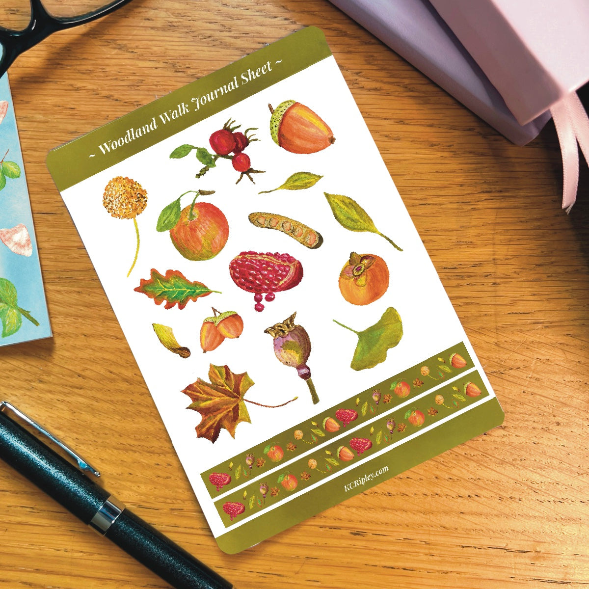 Woodland Walk Sticker Sheets | Journal Sticker Sheet