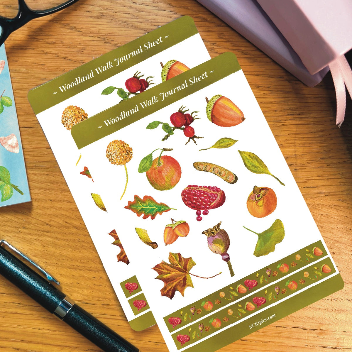 Woodland Walk Sticker Sheets | Journal Sticker Sheet