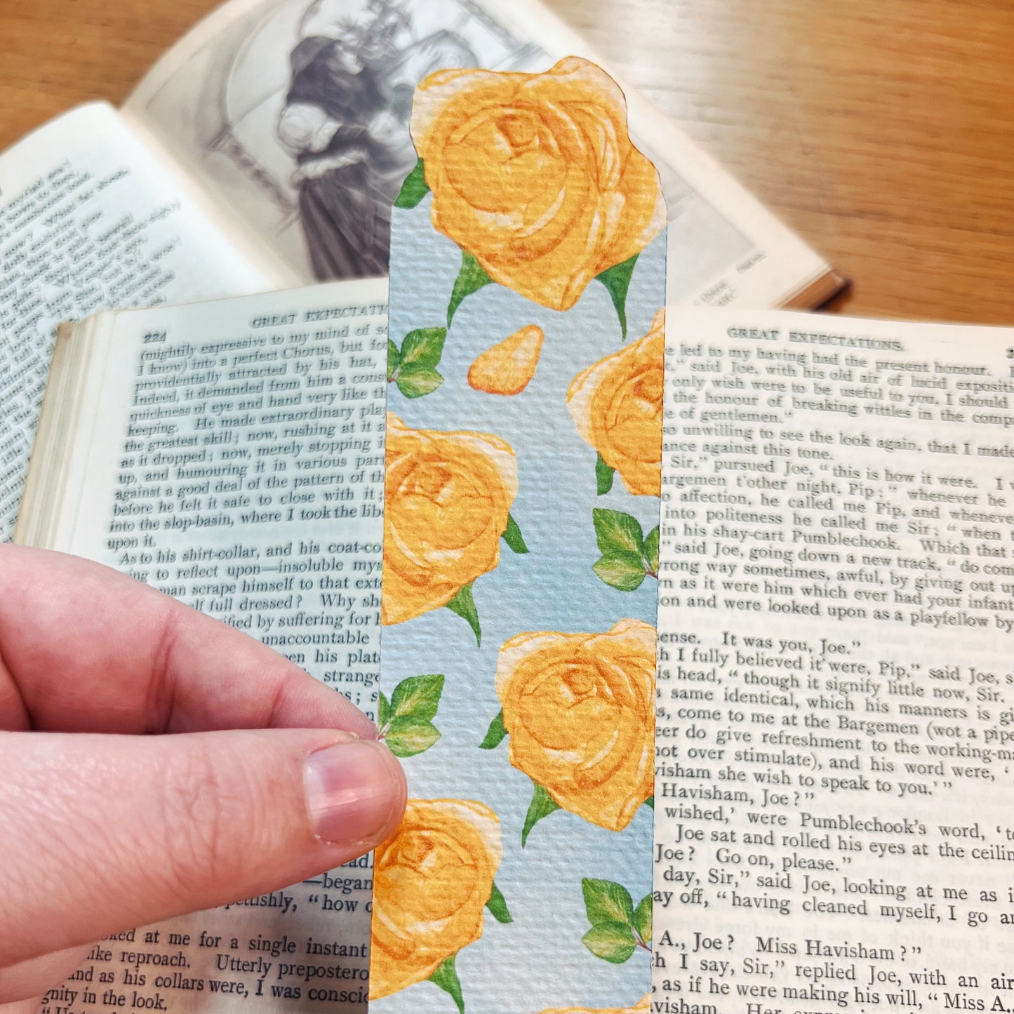 Yellow Rose Garden Botanical Bookmark | Nature Inspired