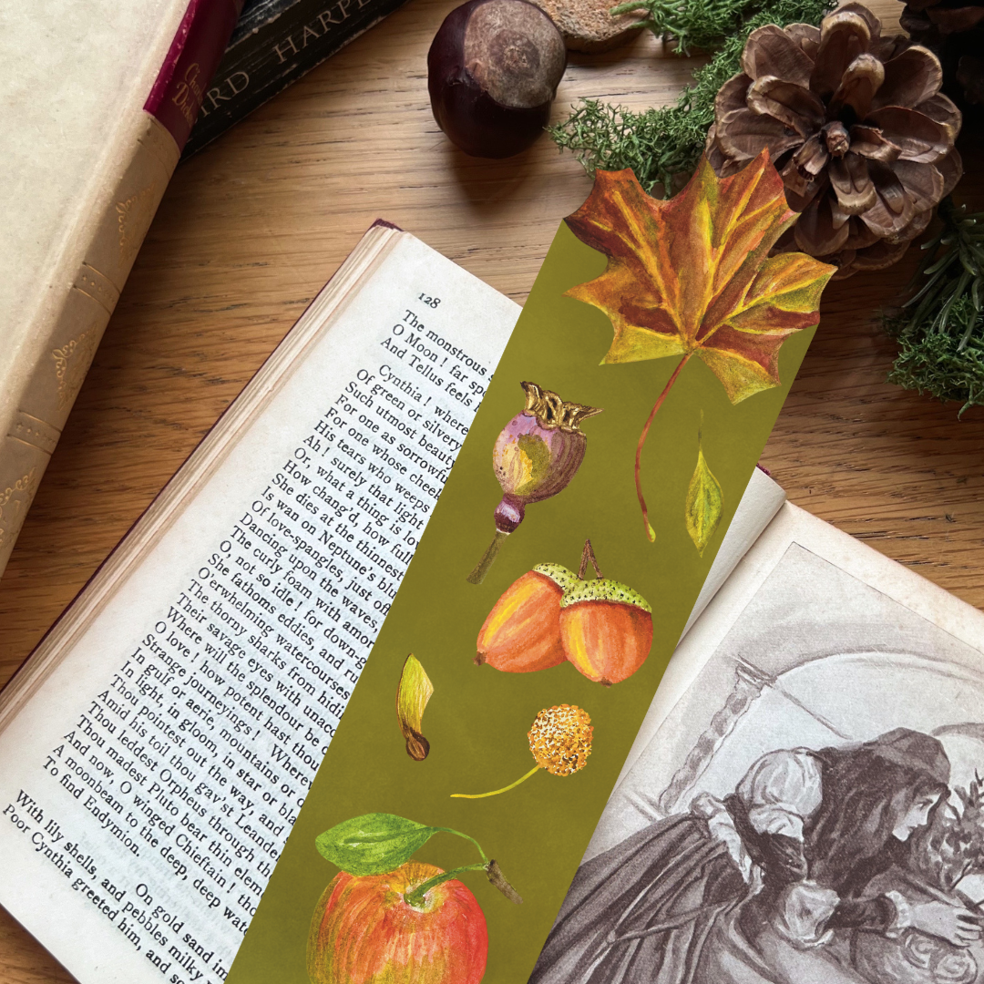 Woodland Walk Moss Maple Leaf Bookmark