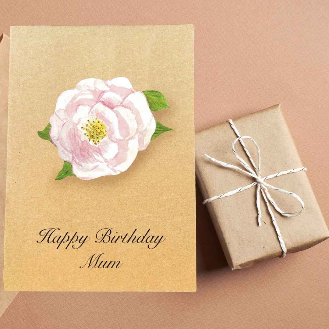 Pink Rose Greetings Card