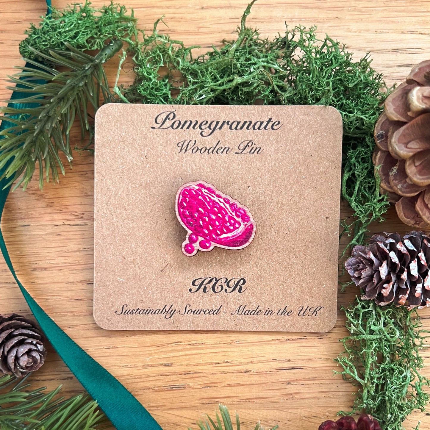 Pomegranate Wooden Pin