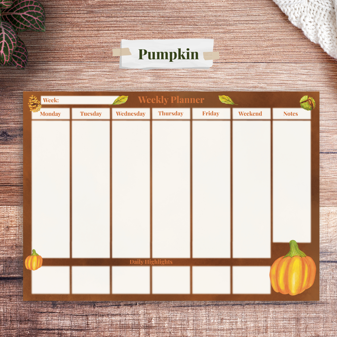 Fall Forage Weekly Planner Pad in Soil