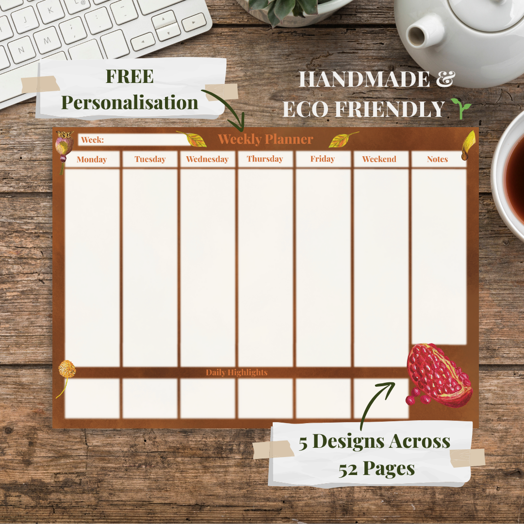 Woodland Walk Weekly Planner Pad in Soil