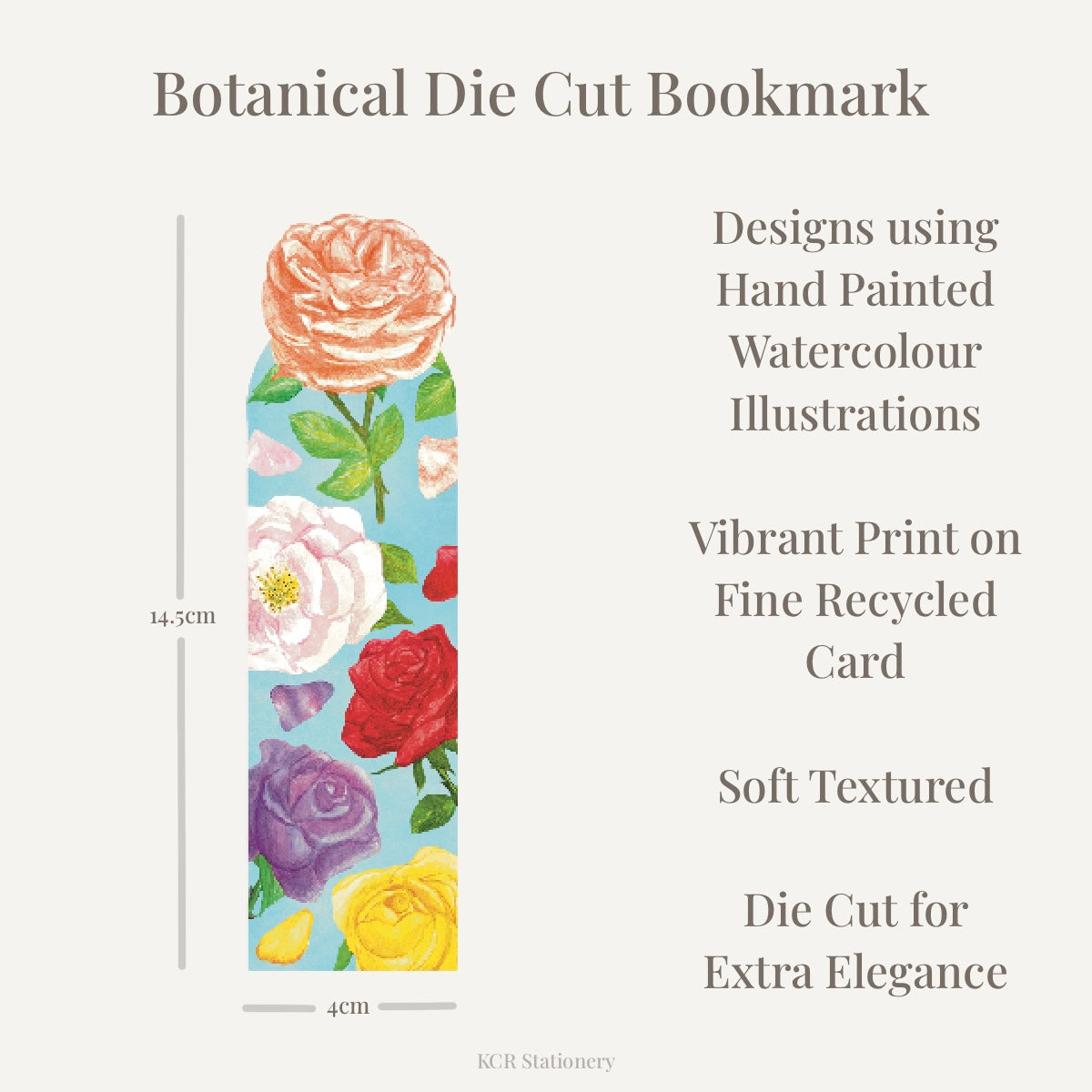 Peach Rose Garden Bookmark