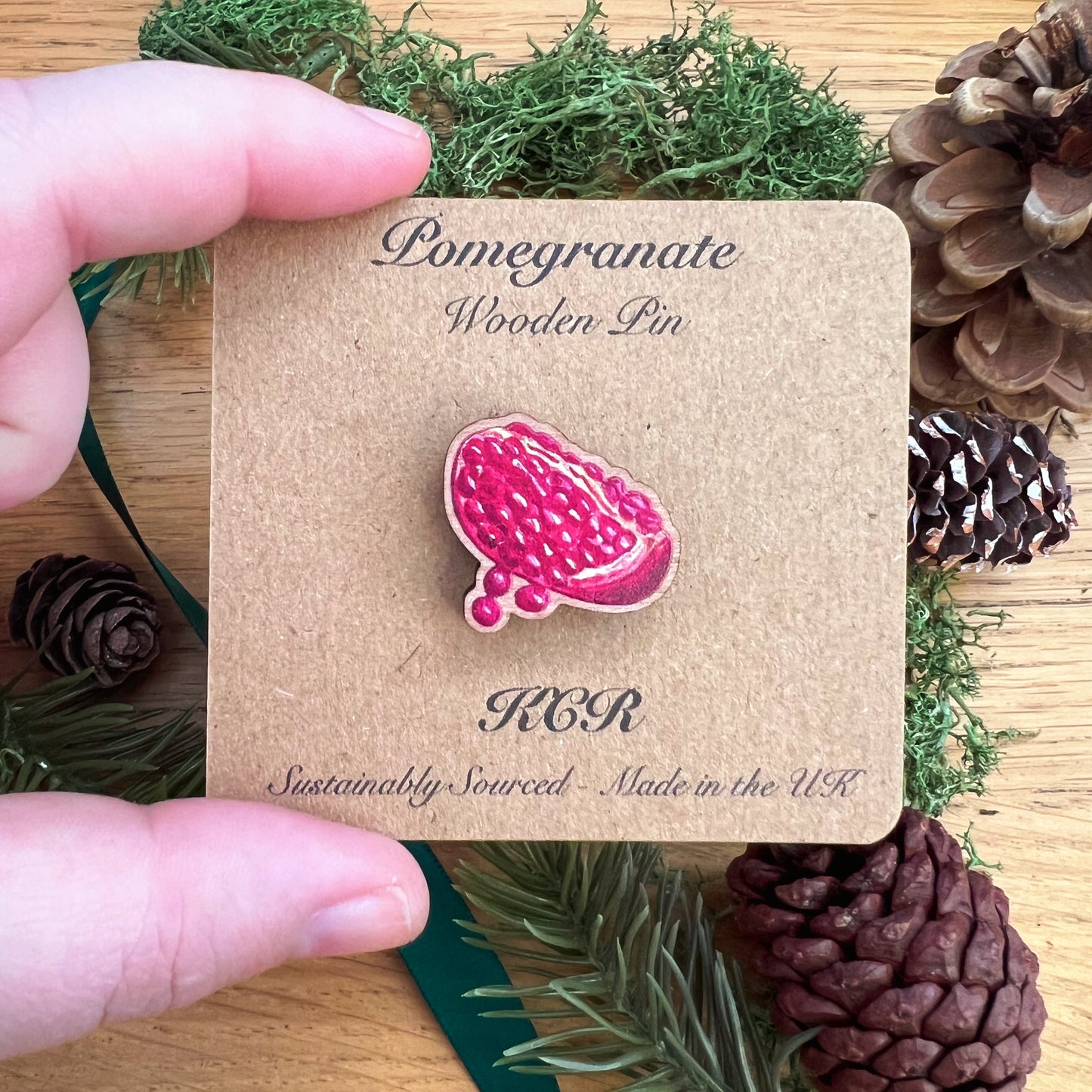 Pomegranate Wooden Pin