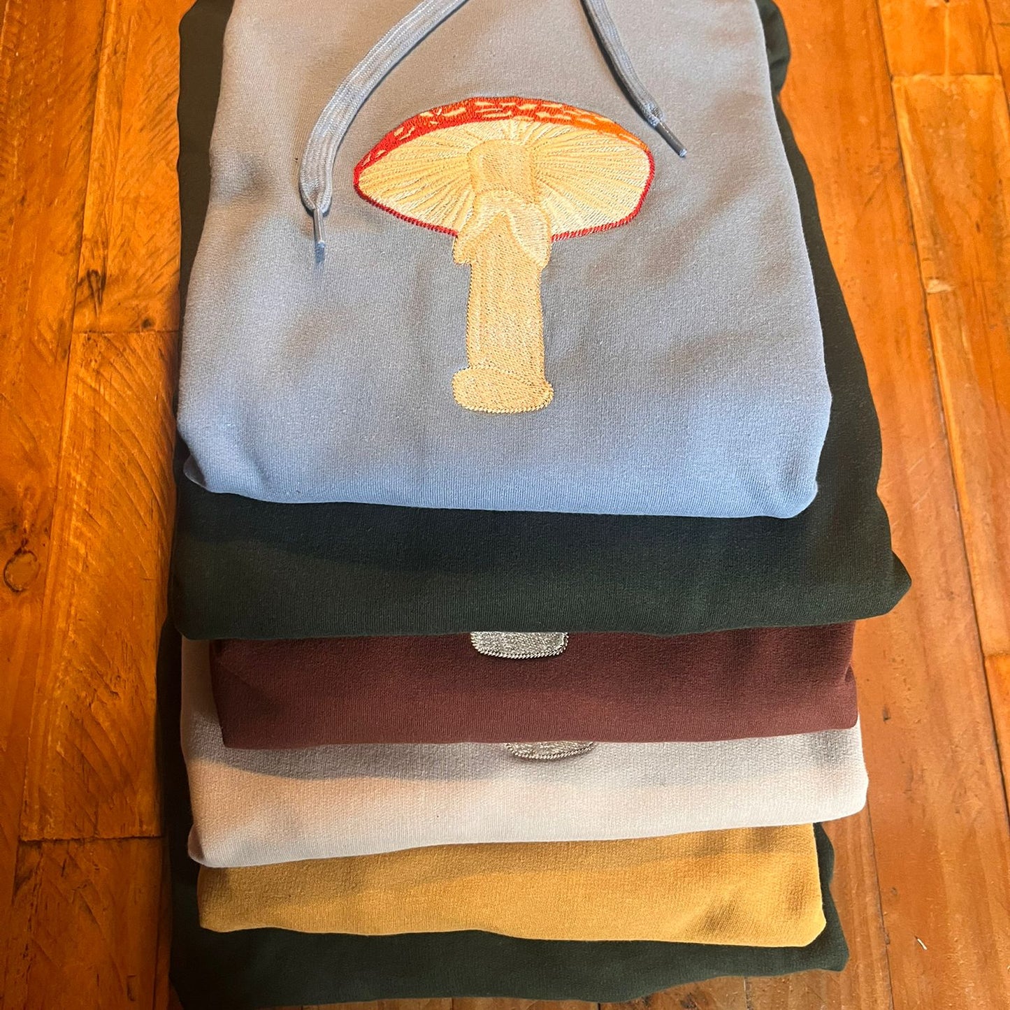 Forest Forager’s Mushroom Hoodie| Embroidered Fly Agaric
