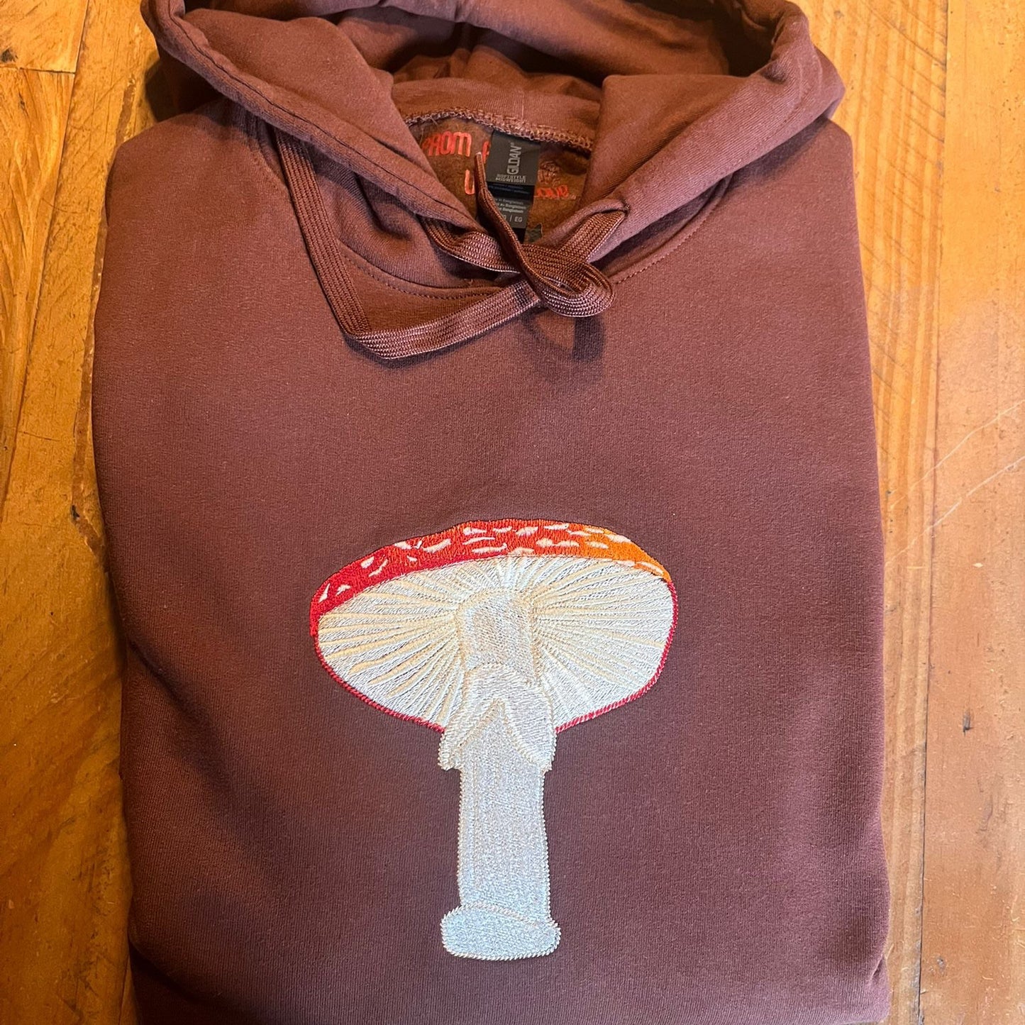 Forest Forager’s Mushroom Hoodie| Embroidered Fly Agaric