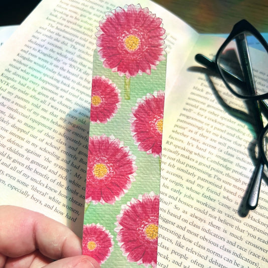 Gerbera Botanical Bookmark | Nature Inspired