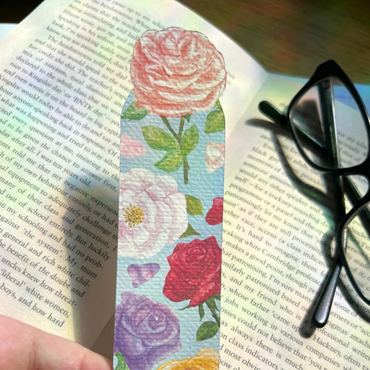 Rose Garden Botanical Bookmark | Nature Inspired