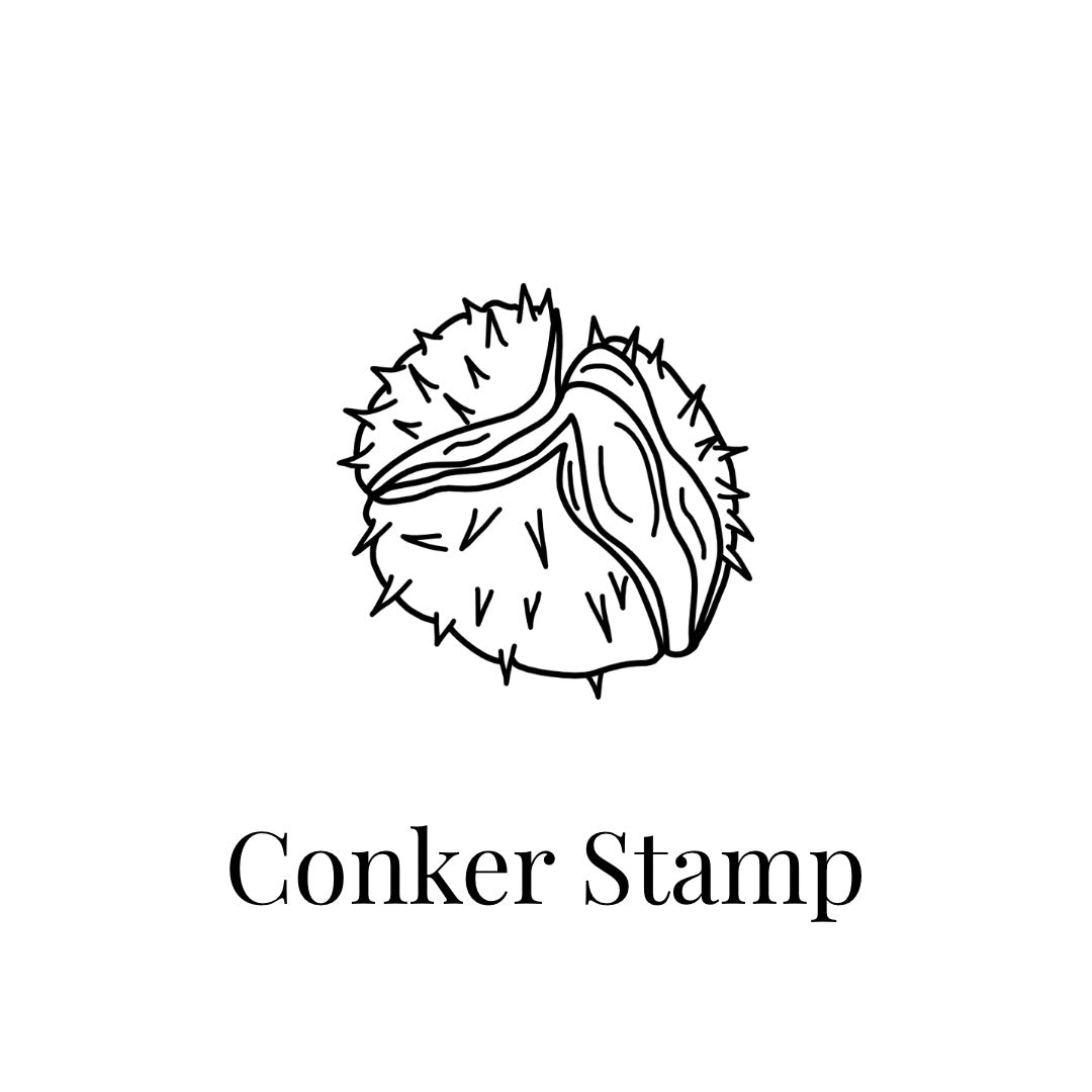 Conker Botanical Stamp | Eco-Friendly Rubber Stamp for Scrapbooking, Card Making & DIY Crafts