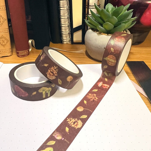 Autumn Fall Botanical Washi Tape | Decorative Craft Tape
