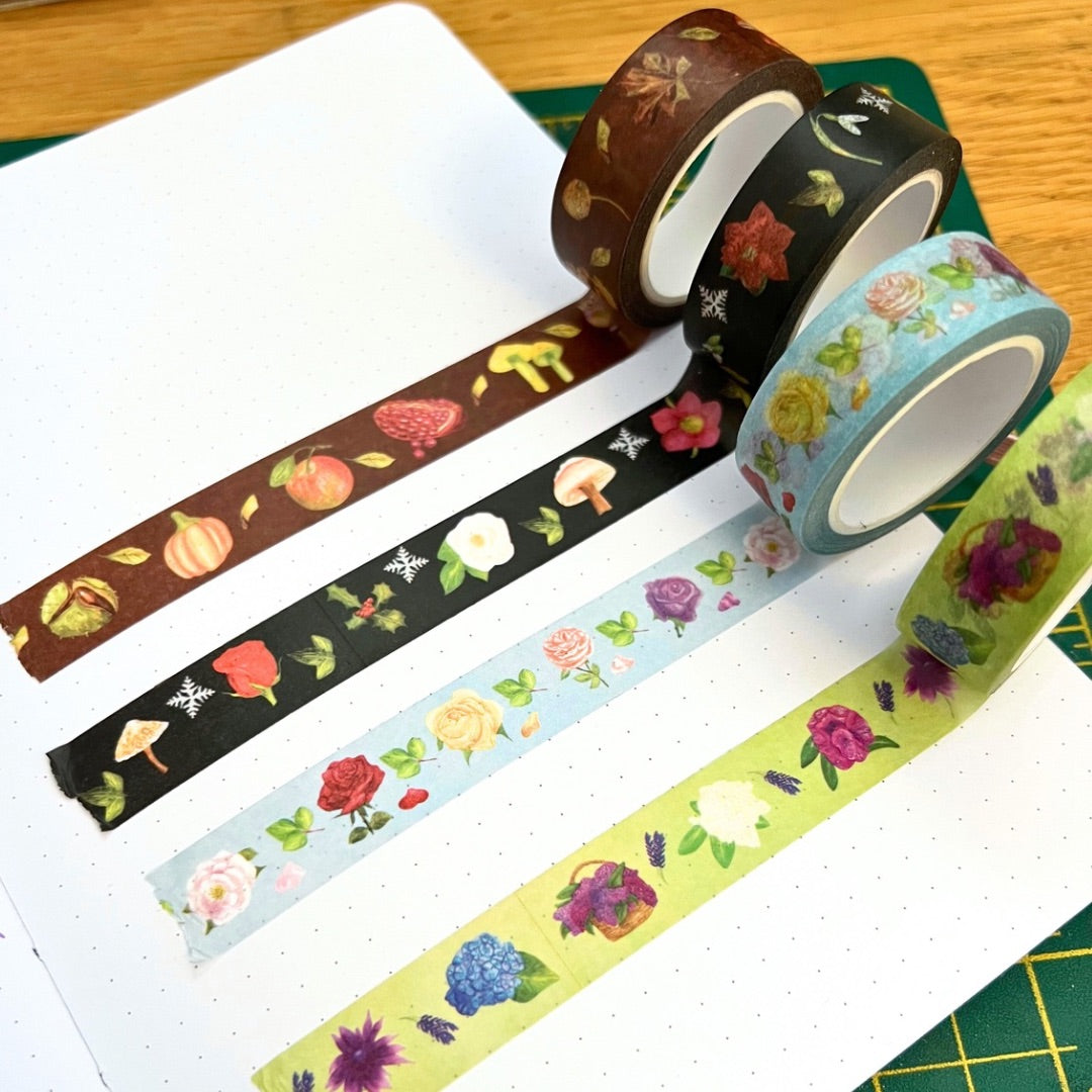 Summer Stroll Botanical Washi Tape | Decorative Craft Tape