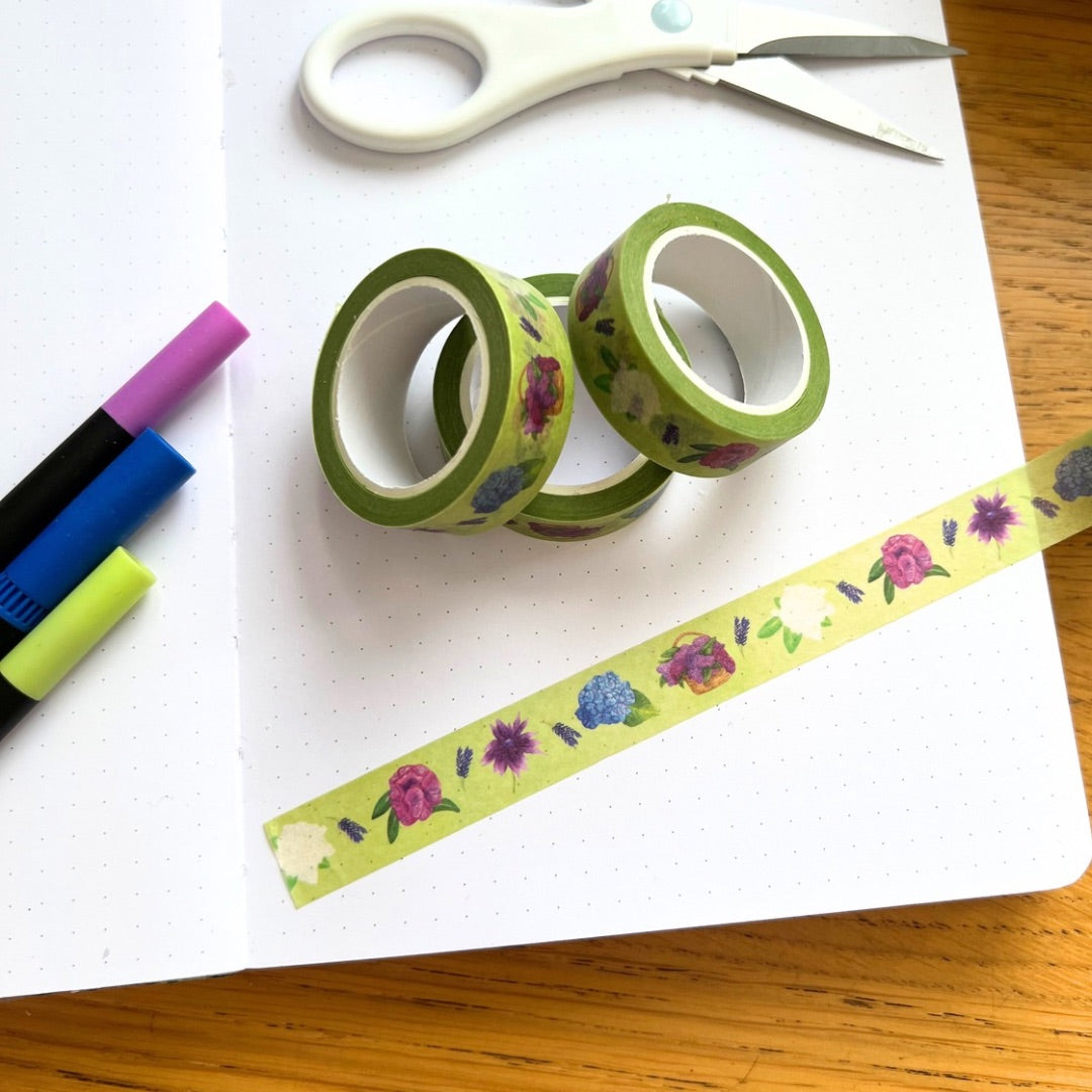Summer Stroll Botanical Washi Tape | Decorative Craft Tape