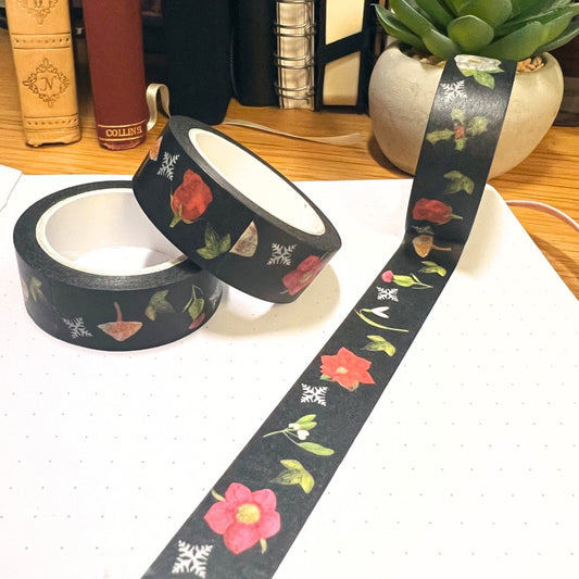 Winter Botanical Washi Tape | Decorative Craft Tape