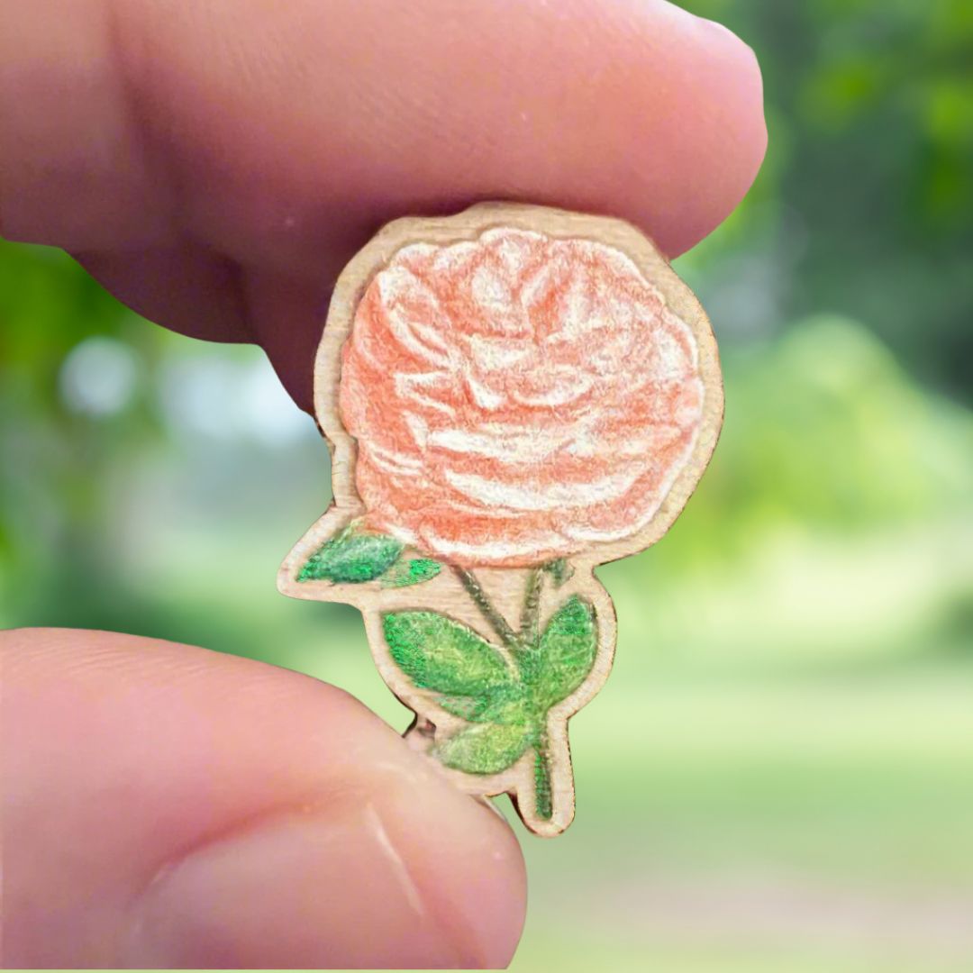 Botanical Bouquet Wooden Pin Set