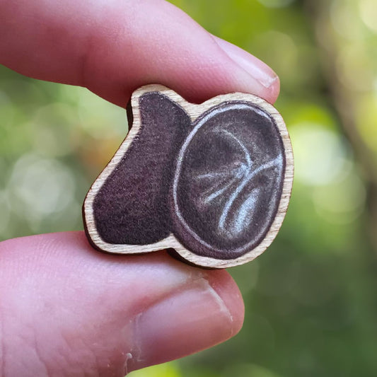 Jelly Ear Mushroom Wooden Pin | Eco Friendly Accessory
