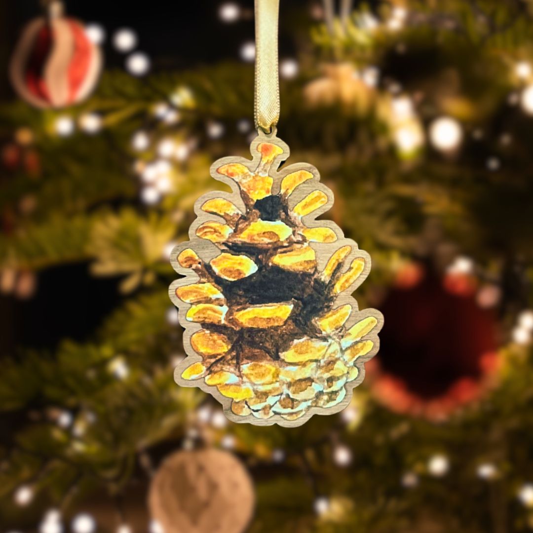 Luxury Handmade Pinecone Wooden Decoration | Eco-Friendly Woodland Ornament