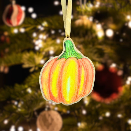 Luxury Handmade Pumpkin Wooden Decoration | Eco-Friendly Autumn Ornament