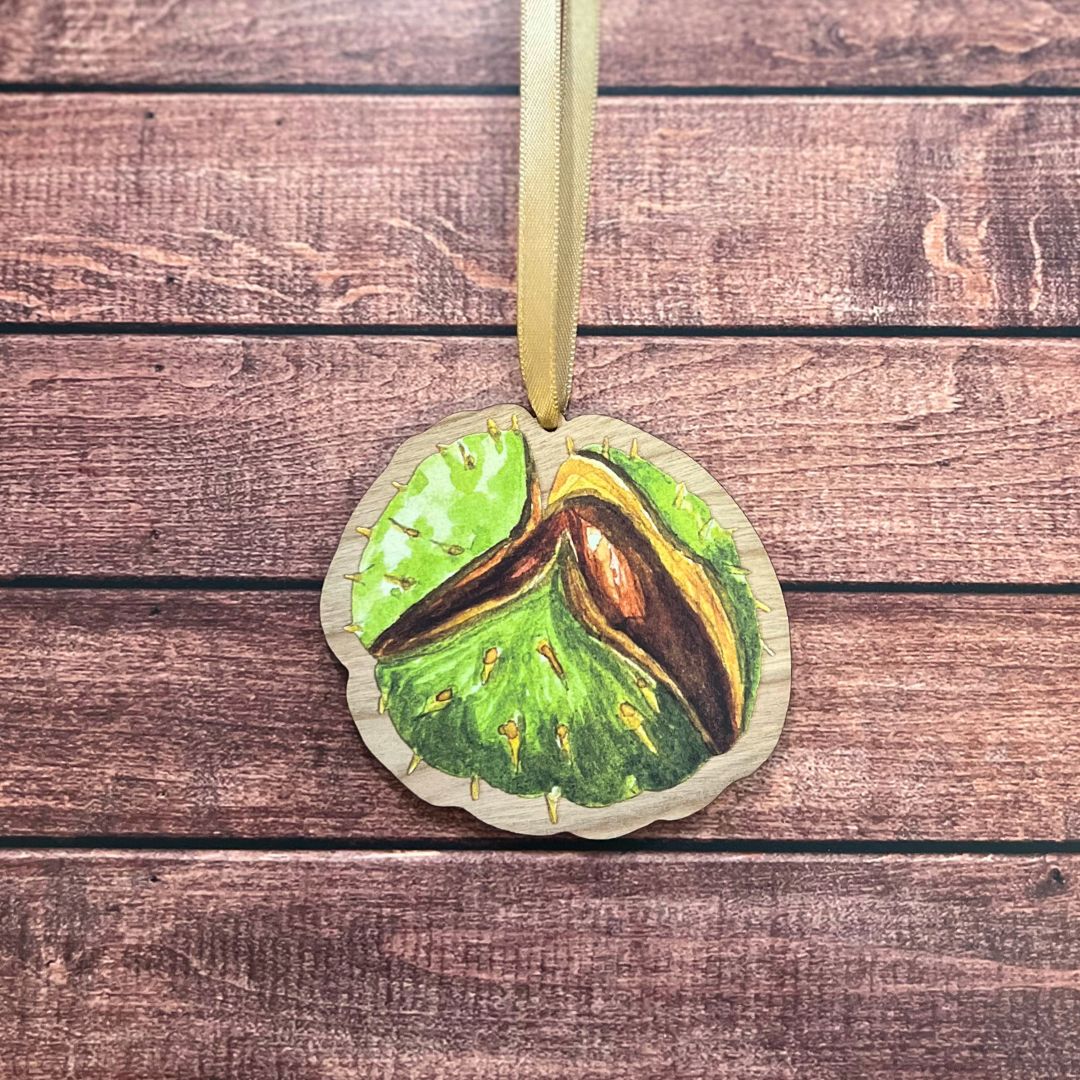 Luxury Handmade Conker Wooden Decoration | Eco-Friendly Woodland Ornament