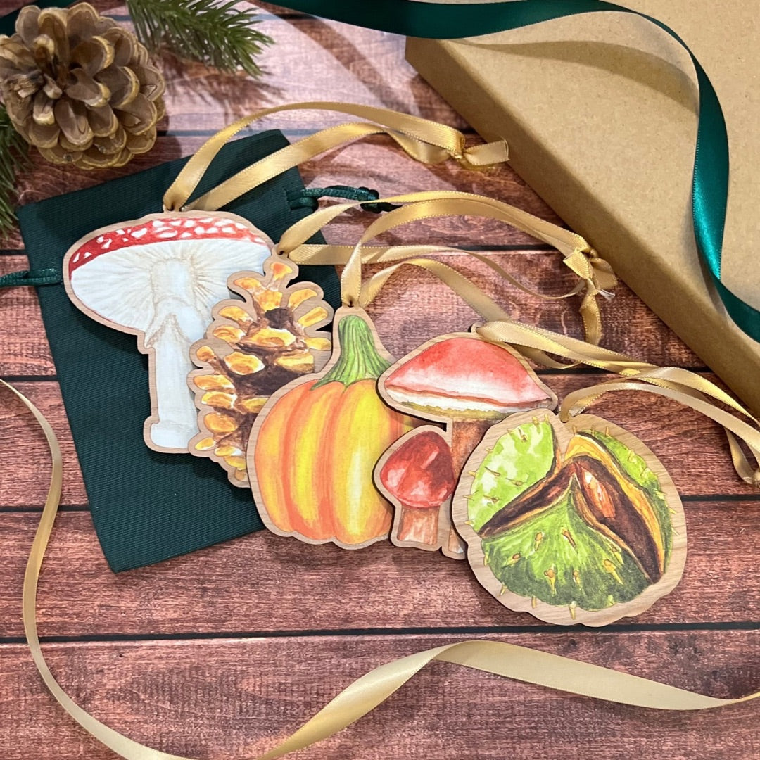 Luxury Handmade Penny Bun Wooden Decoration | Eco-Friendly Mushroom Ornament