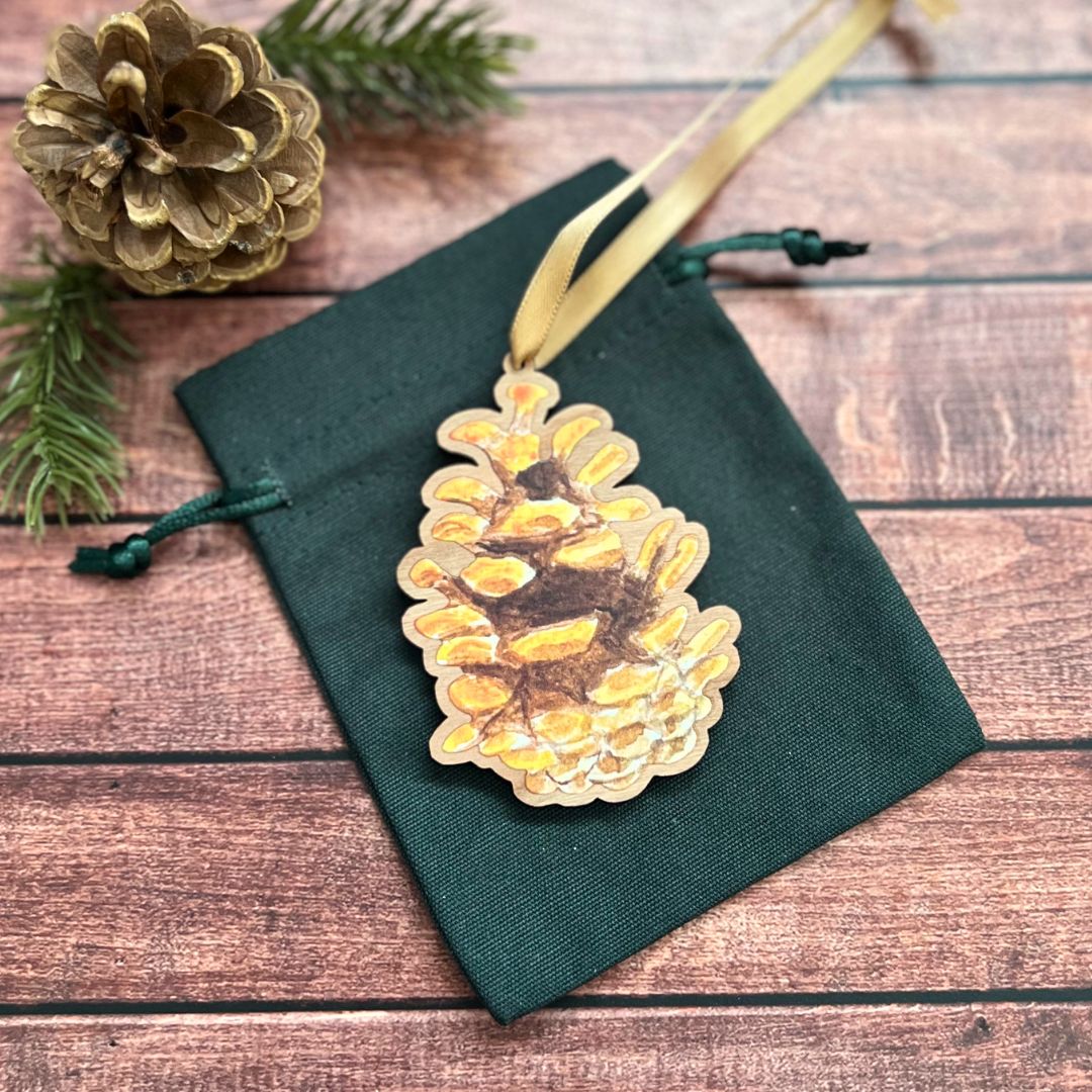 Luxury Handmade Pinecone Wooden Decoration | Eco-Friendly Woodland Ornament