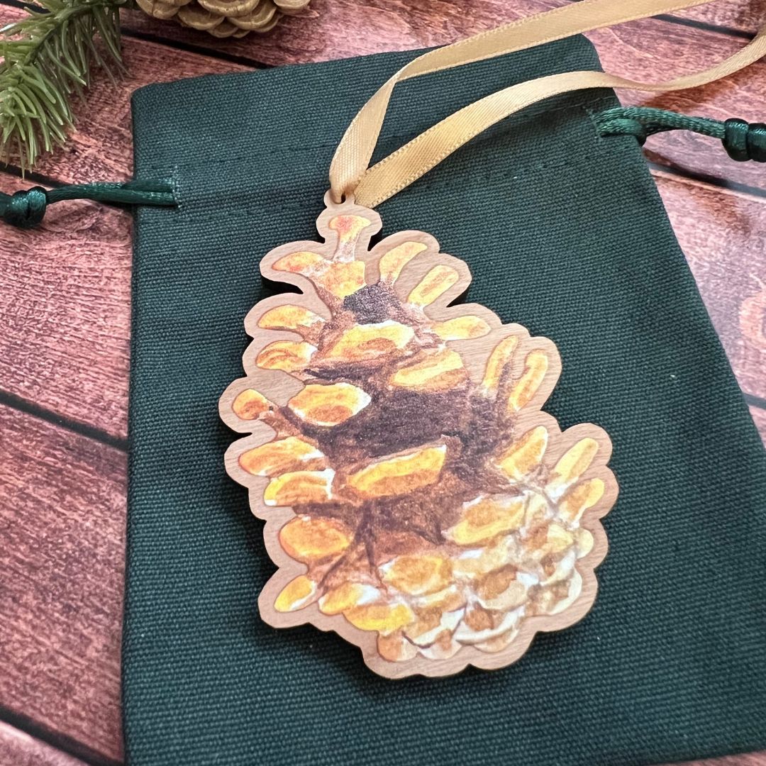 Luxury Handmade Pinecone Wooden Decoration | Eco-Friendly Woodland Ornament