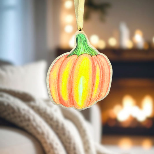 Luxury Handmade Pumpkin Wooden Decoration | Eco-Friendly Autumn Ornament