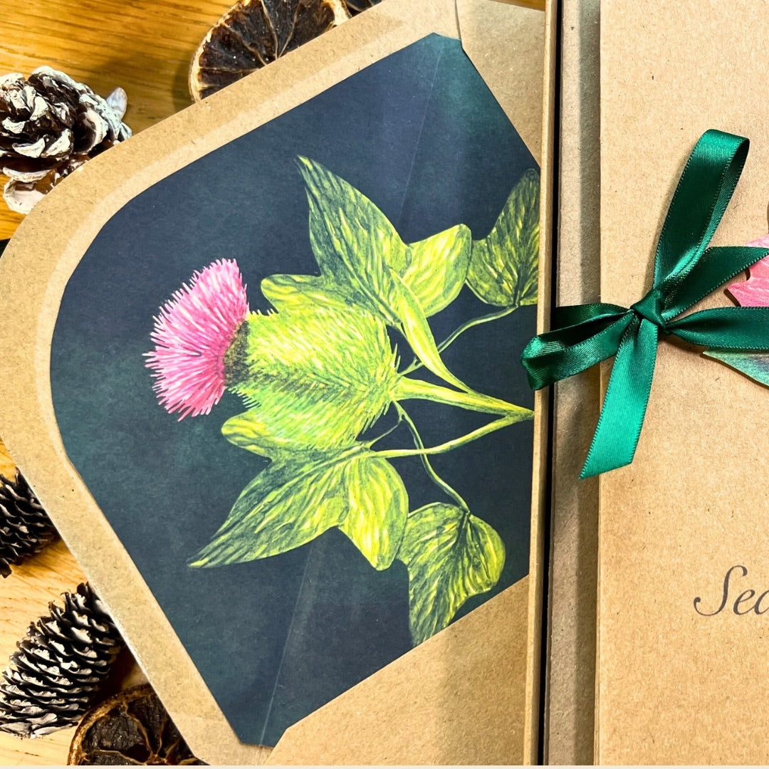 Luxury Handmade Holly Christmas Card | Eco-Friendly & Personalised