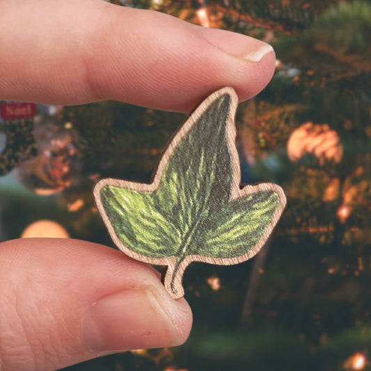 Luxury Handmade Ivy Wooden Pin | Eco-Friendly & Enchanting