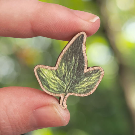 Luxury Handmade Ivy Wooden Pin | Eco-Friendly & Enchanting