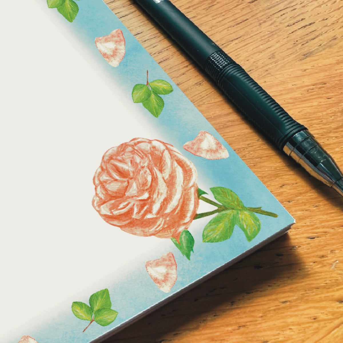 Peach Rose Garden Notepad | Rose Garden Collection