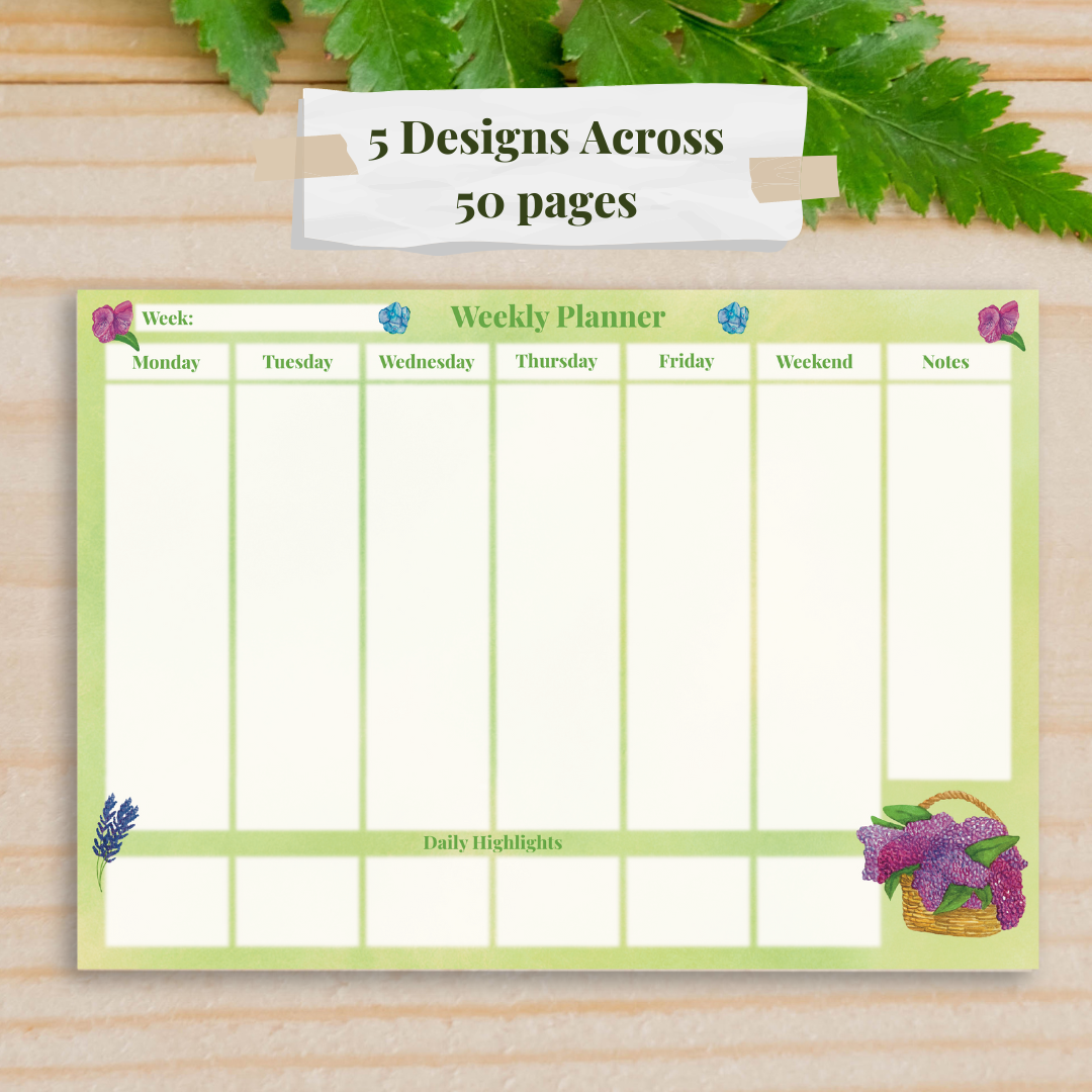 Summer Stroll Weekly Planner Pad