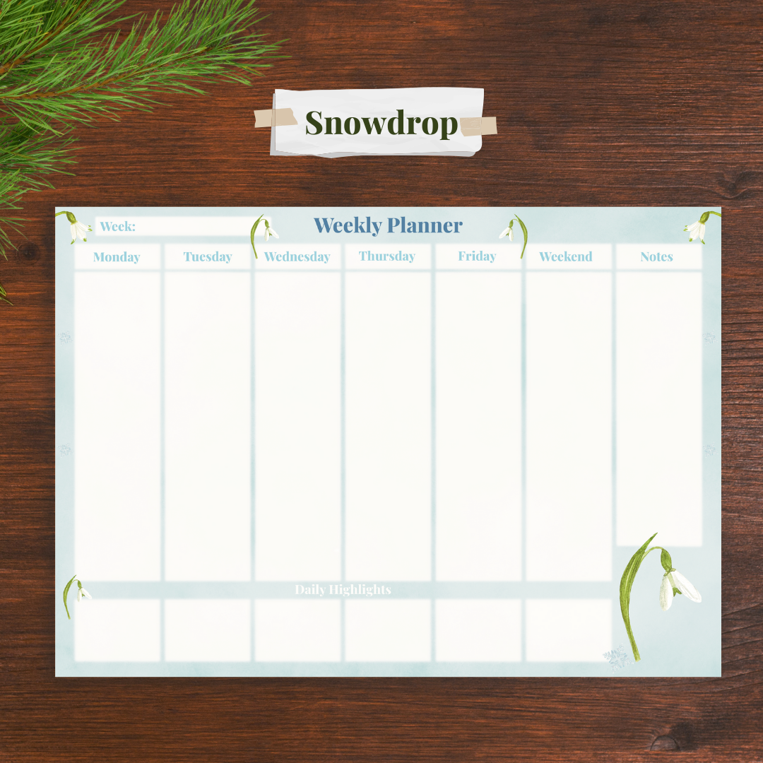 Winter Wanderland Weekly Planner Pad