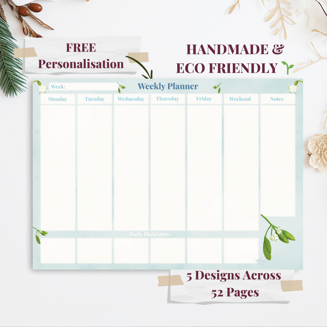 Winter Wanderland Weekly Planner Pad