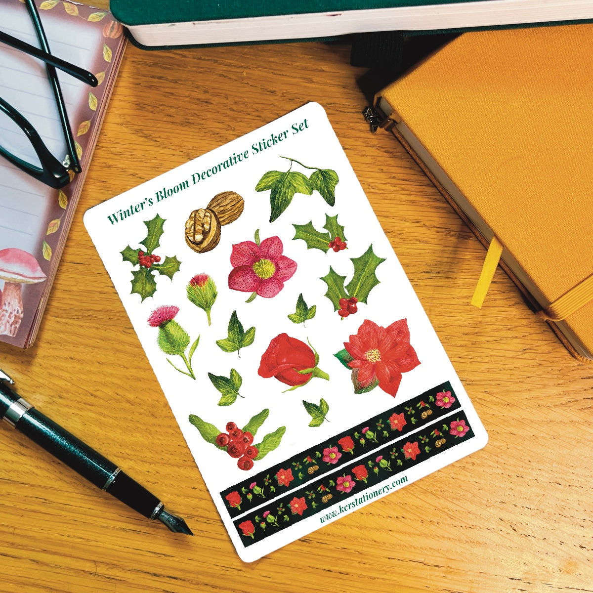 Winters Bloom Botanical Sticker Sheets