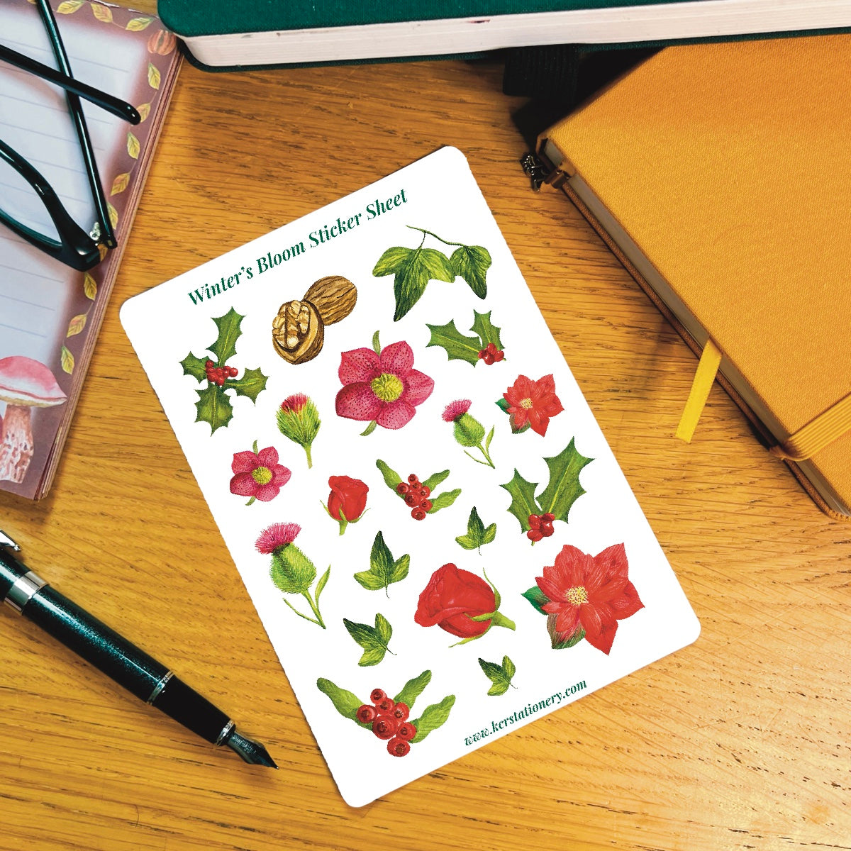 Winters Bloom Botanical Sticker Sheets