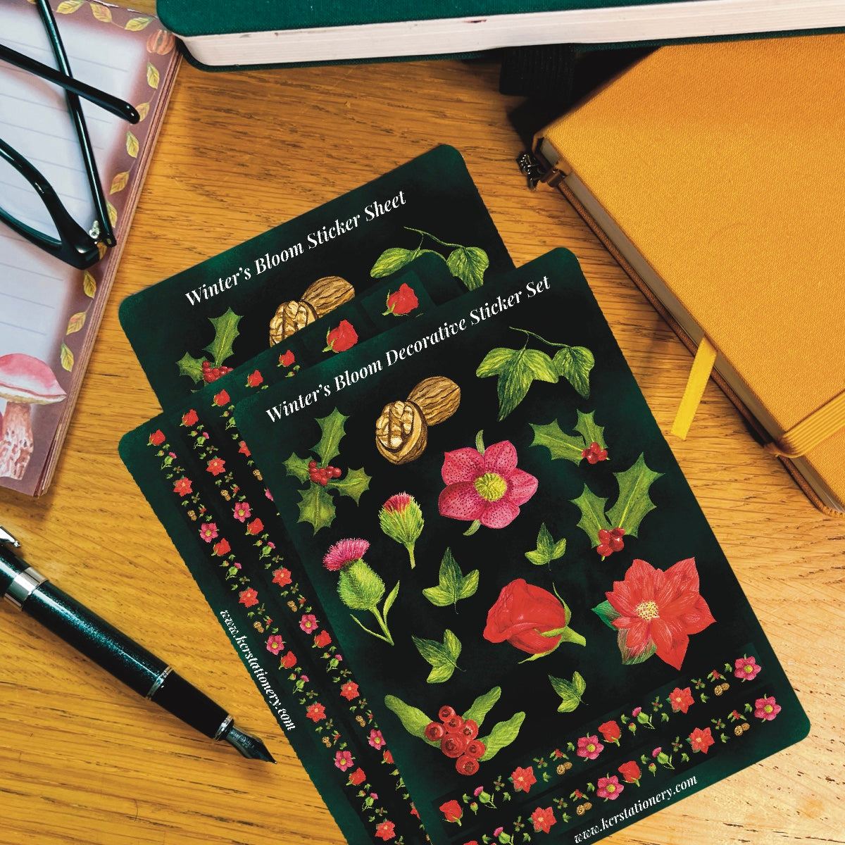 Winters Bloom Botanical Sticker Sheets